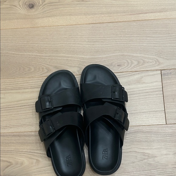 ZARA DOUBLE STRAP SANDALS - Black - Picture 9 of 9